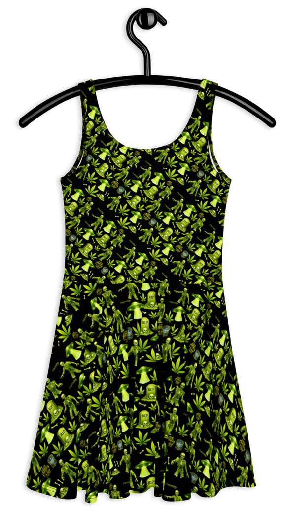 Green Zombie Skater Dress Green Zombie Skater Dress