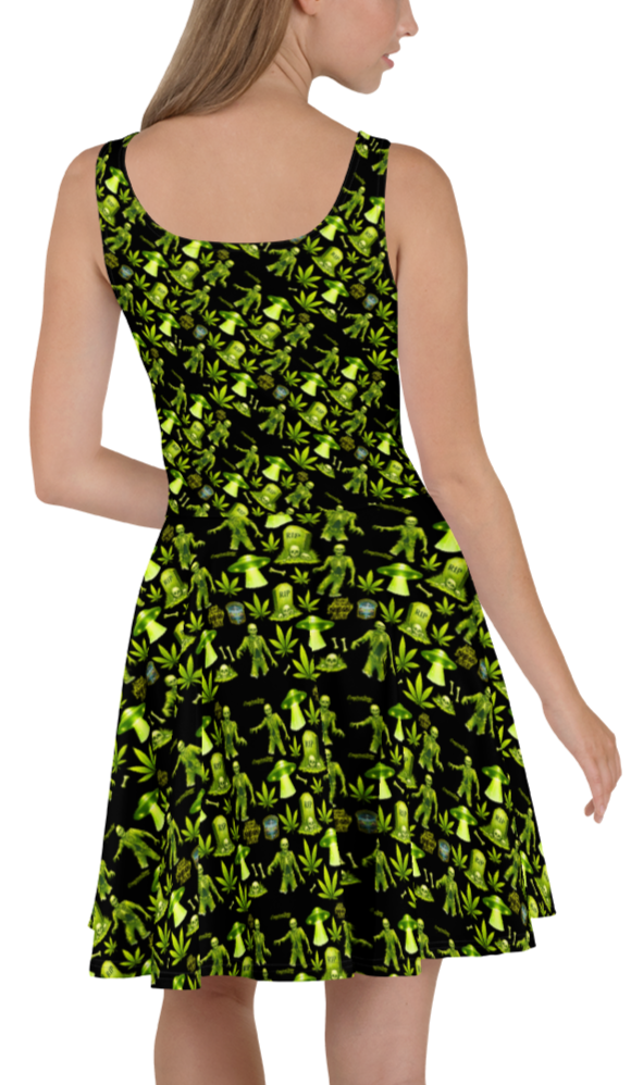 Green Zombie Skater Dress Green Zombie Skater Dress
