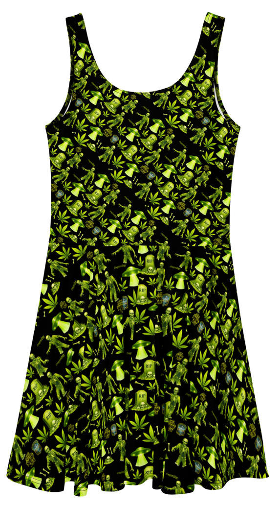 Green Zombie Skater Dress Green Zombie Skater Dress