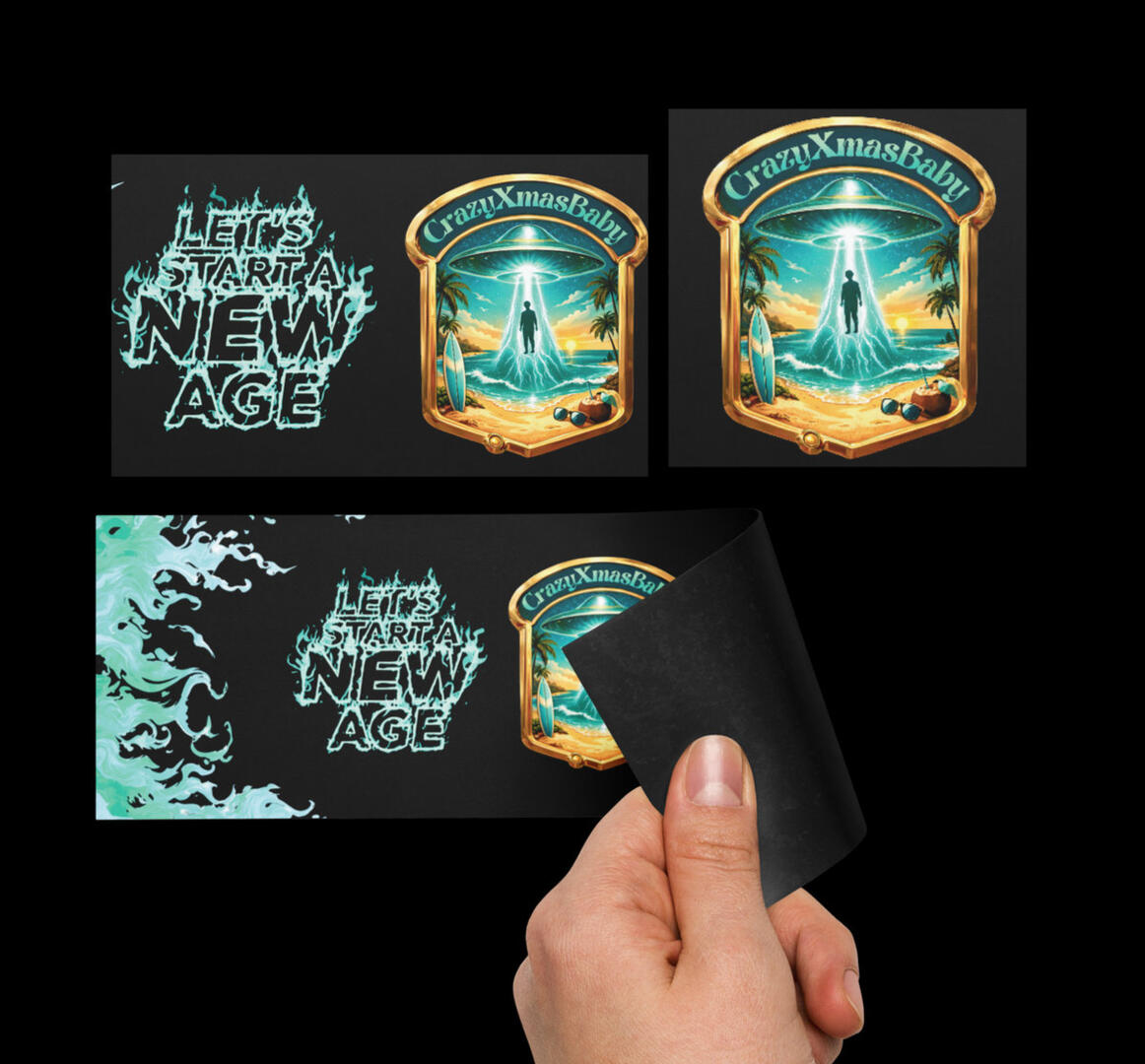 Beach Glow Car Magnets