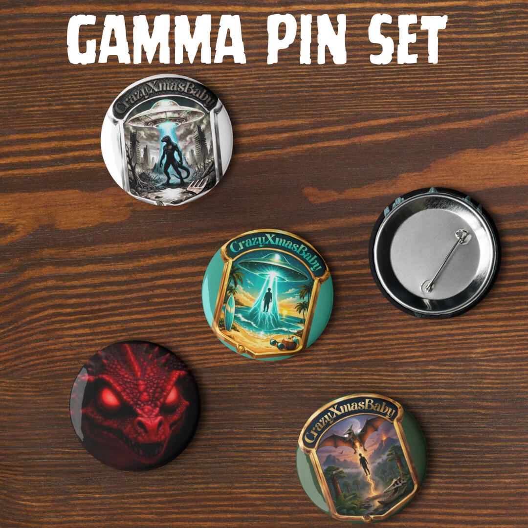 Sets of 5 pin buttons